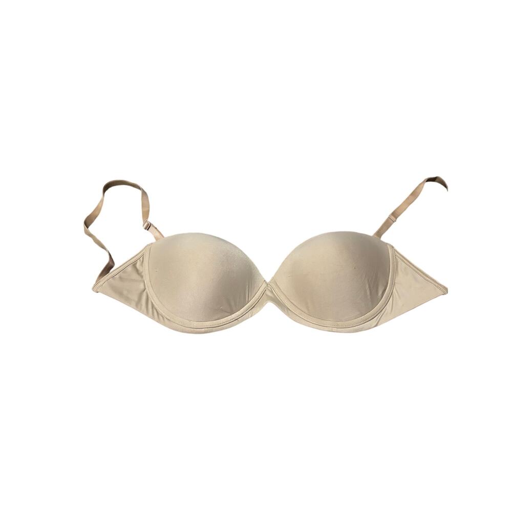 Maidenform 38C backless nude bra weird but works slightly padded euc